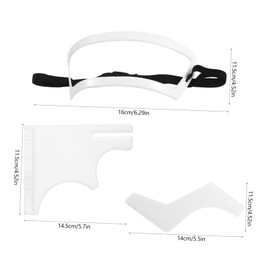 FRCOLOR 1Set Beard Guide Shaping Tool for Neckline Shaving Hairline Haircut Template Simple Design for Mens Grooming Needs Easy to Use Beard Shaping Kit