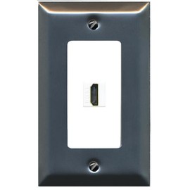 RiteAV HDMI Wall Plate [Stainless-White]