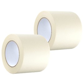 GTSE Masking Tape, 100mm (4”) x 50m, Twin Pack Wide Cream Painters Tape for Painting, Decorating and DIY, 2 Rolls