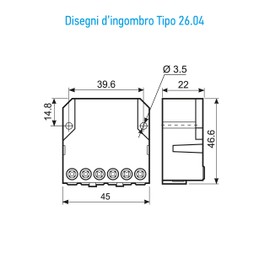 Finder 260482300000 Series 26 Pulse Relay Switch 4 Sequences 2 NO, AC 50 Hz, Standard, 230 V, Recessed, Screw Terminals