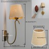 JIMUBEAM Swan Neck Vintage Brass Wall Sconce 1-Light with Rattan