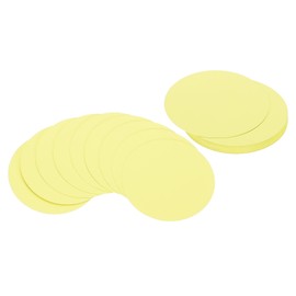 PATIKIL 4inch Circle Card Stock, 25Pcs Round Shape Cutouts Paper Thick Cardstock Coaster for DIY Craft Projects Classroom Bulletin Board Decor, Light Yellow