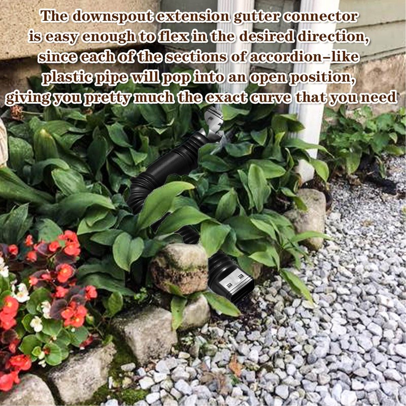 Rain Gutter Downpipe Extensions, Flexible Rain Gutter Downpipe Drain Rainwater