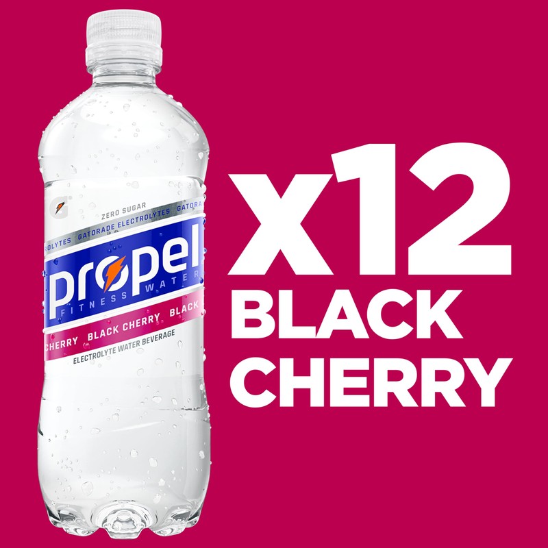 Propel, Black Cherry, Zero Calorie Sports Drinking Water with Electrolytes