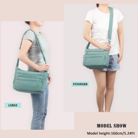 Cross Body Bag Women Lightweight Purses for Women Crossbody Water Resistant Multi Pockets Anti Theft Shoulder Bag