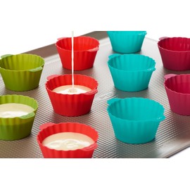 OXO Good Grips Silicone Baking Cups, Multicolor 3 oz.(Pack of 12)