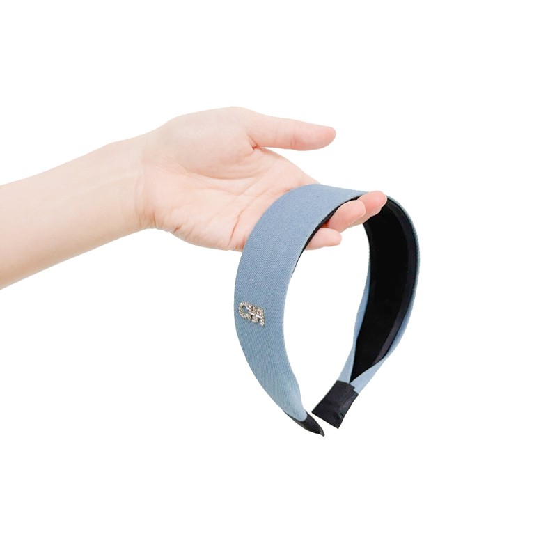 Burnaby Casual Denim Wide Hairband Wide Headband / 버나비 캐주얼