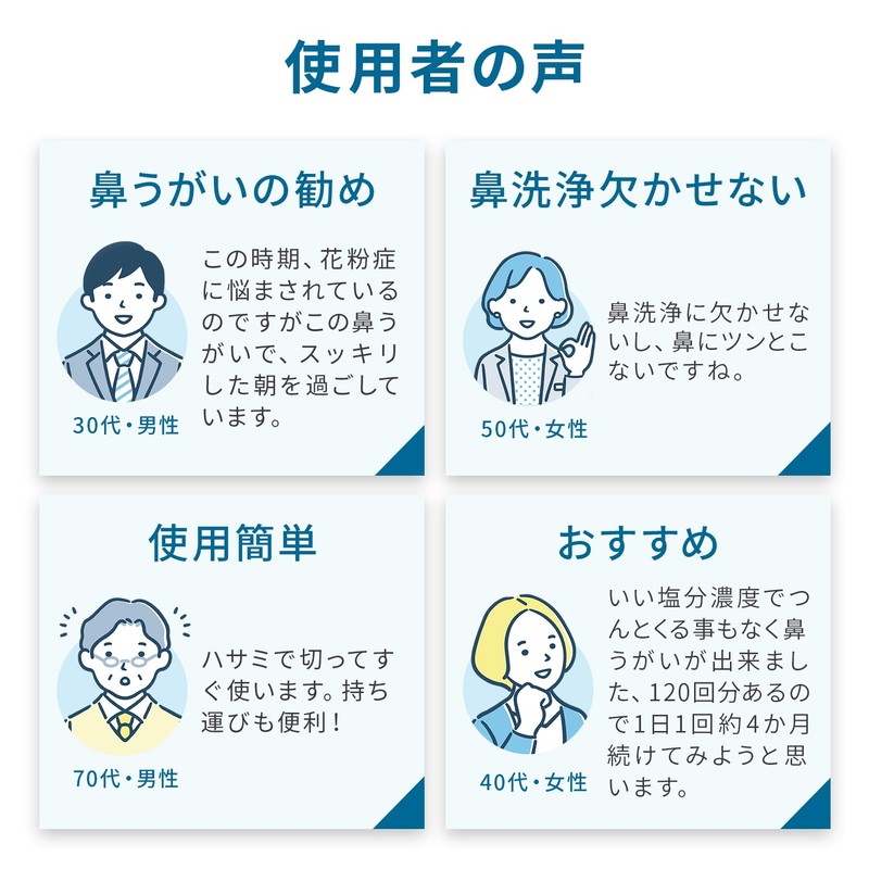 【お得な120包入り】Tech Love 鼻うがい 生理食塩水 鼻洗浄(鼻うがい)用洗浄剤 1包で300ml鼻洗浄液を作る 120回分 約2か月間使い続ける TL2018A