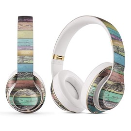 DesignSkinz - Compatible with Beats Pill Plus - Skin Decal Protective Scratch Resistant Vinyl Wrap - Chipped Pastel Paint on Wood