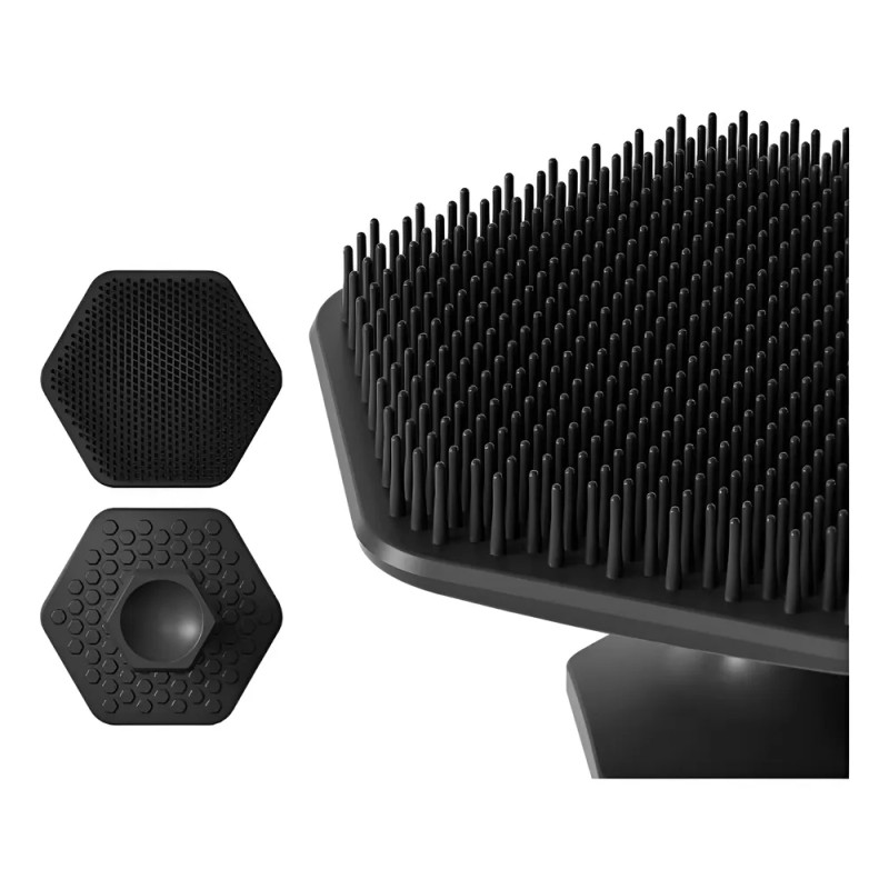 Kit 3 Cepillo Espalda Facial Cuero Cabelludo Silicona