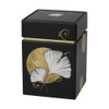 Tea caddy ginkgo black lotus yin yang