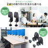 Sanwa Direct 100-DPTOP3 Desktop Partition Clamp Base (Set of 2)