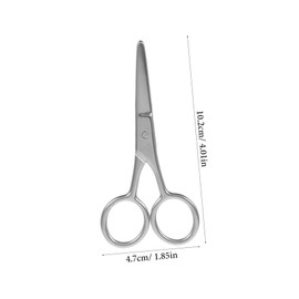 Healvian 2pcs Stainless Steel Eyebrow Trimming Scissors Multifunctional Grooming Tool for Nose Hair Beard Eyebrows Compact Face Hair Scissors for Effortless Grooming