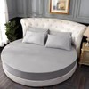 FANSU Round Fitted Sheet, Soft Cotton Fitted Sheet, Breathable Box
