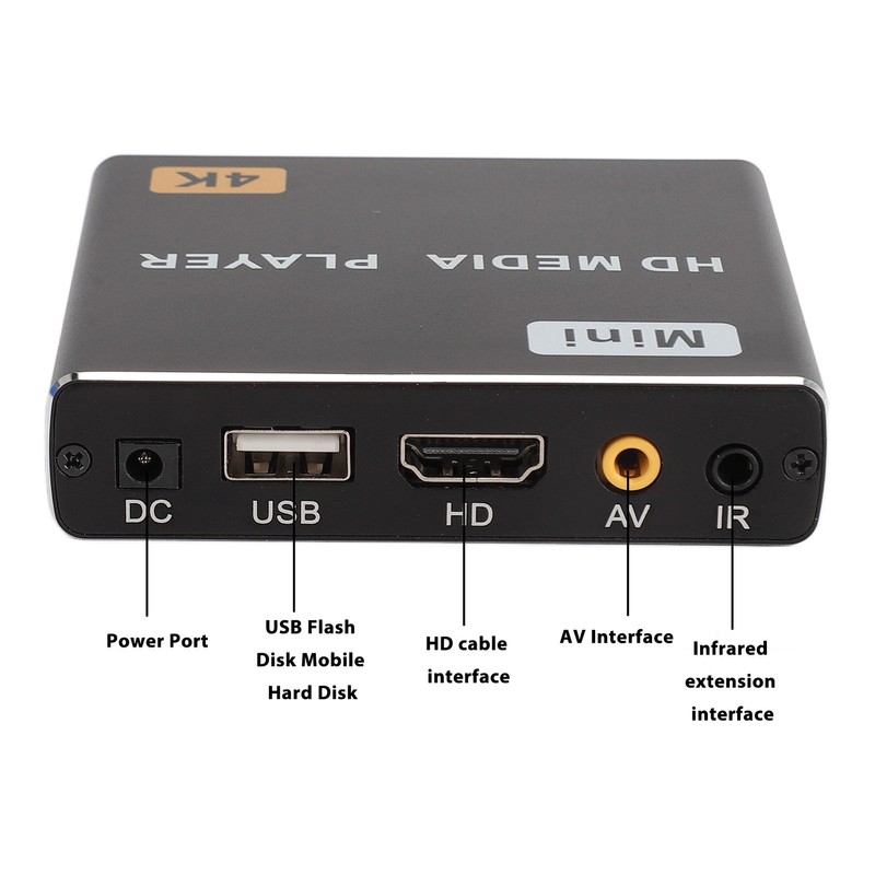 Mini 4K HD Media Player HD Multimedia Interface AV USB