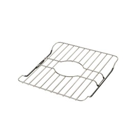 SunnyPoint 304 Stainless Steel Sink Protector Rack – Rust-Resistant Grid for Kitchen Sink Bottom, Scratch Prevention, Drainage Support – Fits Sinks 10.75" x 12.4", Center Drain Hole Required