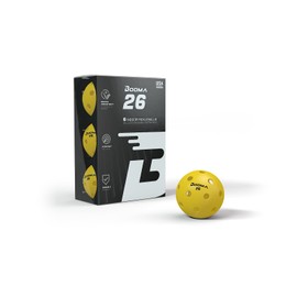 BOOMA 26 Pickleball Indoor Balls | USAPA Approved for Tournament and Competitions | 26 Precise Round Holes | Premium Quality | Pack of 6 Interior Pickleballs (Yellow)