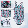 Moon Tree Big Girls One Piece Swimsuits Hawaiian Floral Bathing