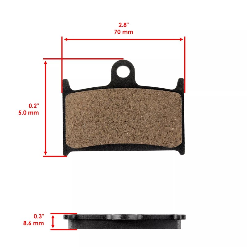 Caltric Front and Rear Brake Pads for Triumph Tiger Explorer