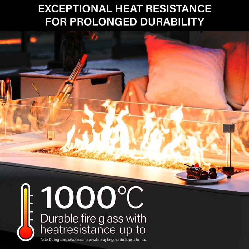NUPICK 10 Pound Fire Glass, 1/2 Inch Reflective Fire Glass,