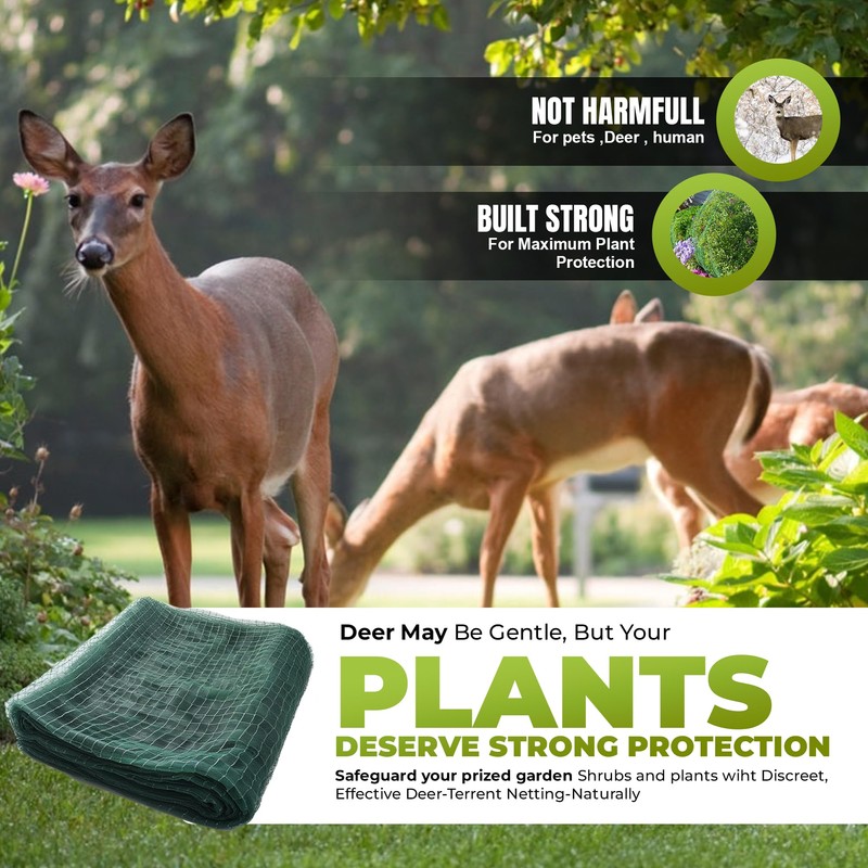 Deer-Terrent Deer Fencing – Heavy Duty Bird Netting, Chicken Coop,