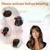 SIVOTATO Human Hair Toppers for Women with Fringe 10 Inch