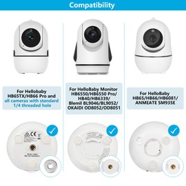 wochel wochel Adjustable Baby Monitor Mount for HelloBaby HB65/HB40/HB6550/HB66/HB6339/HB6550 Pro, ANMEATE SM935E, Universal Baby Monitor Wall Mount with Perfect View and Easy to Install