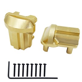 Raflot Brass Diff Cover Heavy Duty Differential Cover Bridge Axle Cover Upgrade Accessories for 1/18 RC Crawler Car TRX4M Upgrade Parts