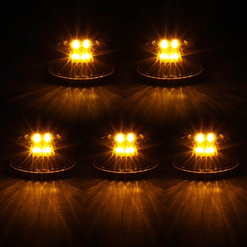 DNA Motoring CBL-DR94-SM-Y LED Cab Roof Top Marker Lights X