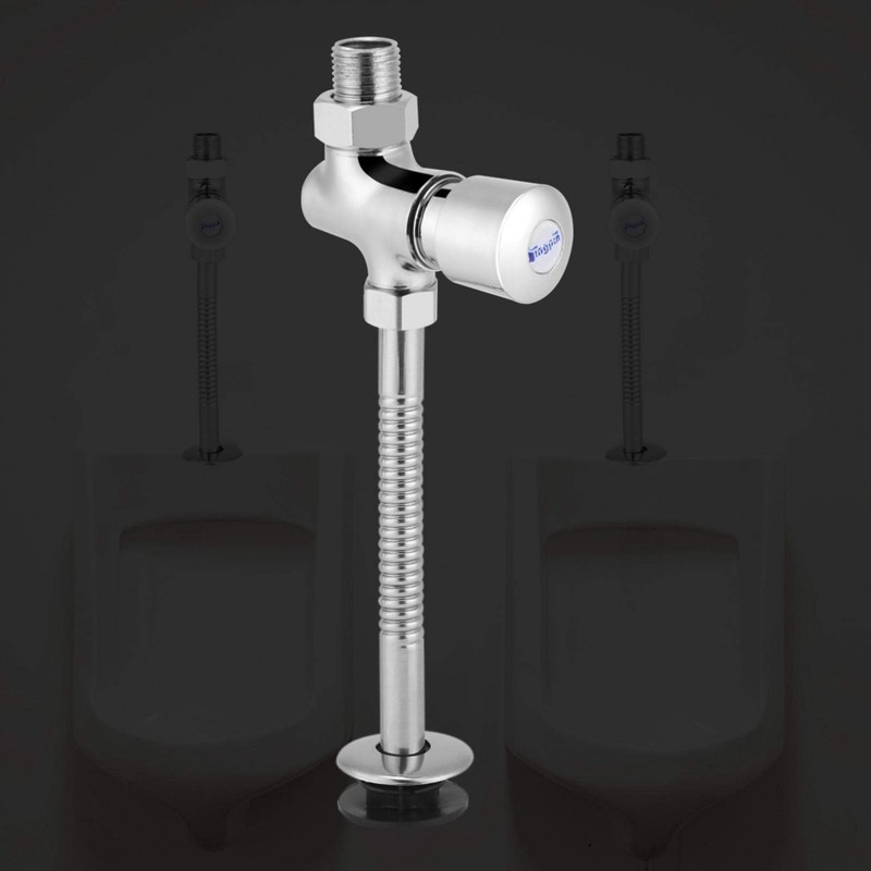 Toilet Urinal Flush Valve Wall Mounted Button Type Manual Delay