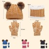 Balakaka 3-in-1 Children's Winter Hat Scarf Gloves Girls Set of