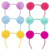 Ewaycom Women Fluffy Pom Pom Headband 6Pcs Colorful Panda Bear