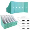 ANSSDO 12 Pack Teal Cardboard Magazine Holders, Premium Magazine File