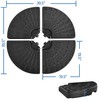 Yaheetech 4Pcs 13L Heavy Duty Offset Outdoor Umbrella Base Water