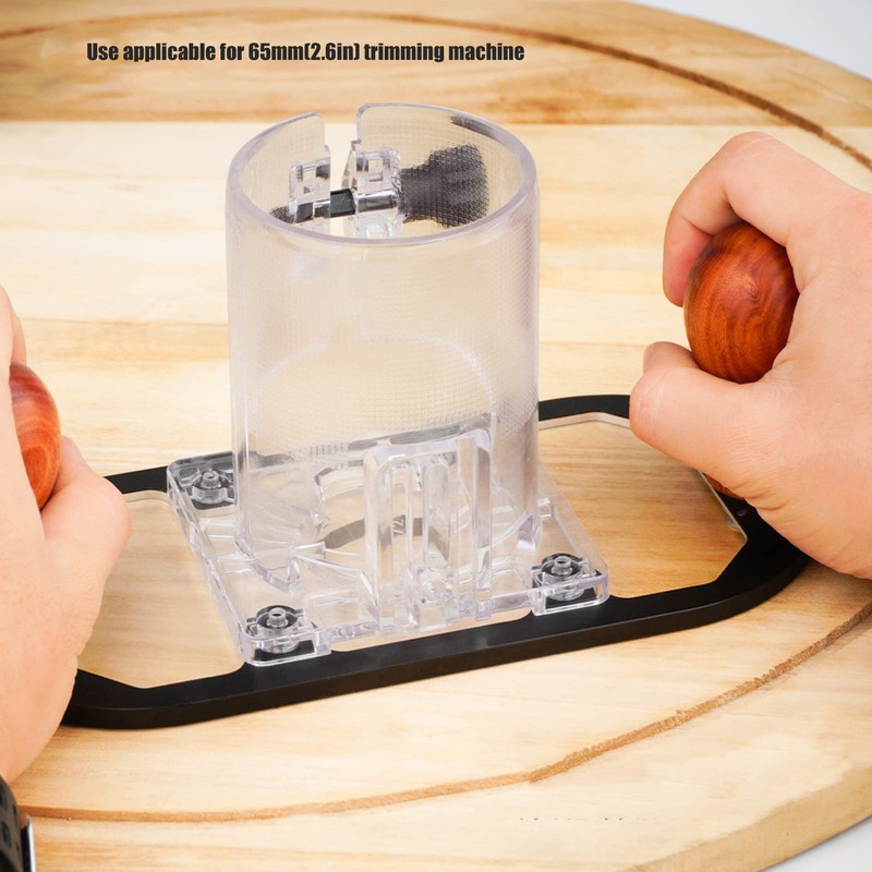 Handheld Router Plunge Base, Aluminium Alloy, Blackening Treatment, Circular Locking