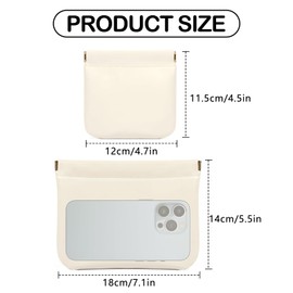 4Pcs Purse Pouches, Small Makeup Bag for Purse Mini Pocket Cosmetic Bags for Women Snap Closure Organizer Pouch for Lipstick Cosmetics Headphones Jewelry