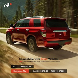 A-Premium Upgraded Metal Hatch Door Handle Garnish Compatible with Scion tC 2005 2006 2007 2008 2009 2010, Primed Black, Plastic Housing with Metal Plate, Replace# 76801-21070, 7680121070