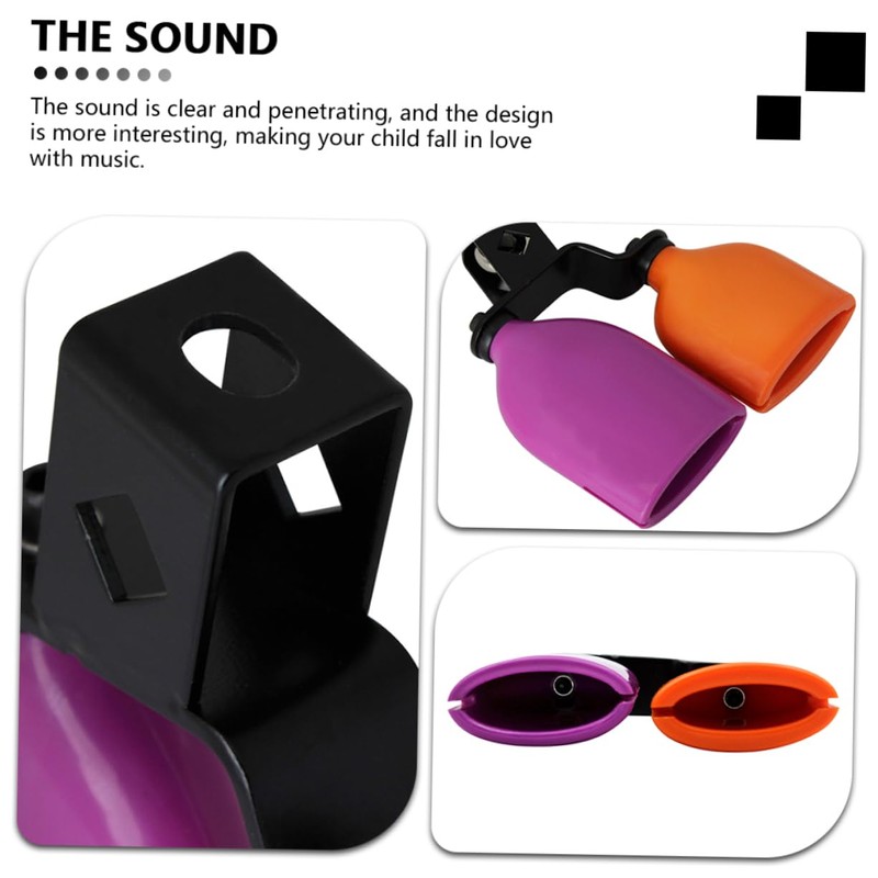 Mikinona Stylish Block Drum Cowbell Professional High Low Tone Percussion