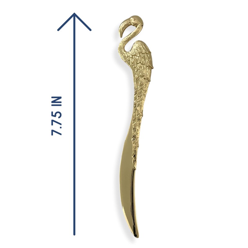 Evenchae Flamingo Letter Opener, Elegant Gold Finish, Desk Accessory for