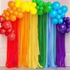 6 Rolls Black Crepe Paper, Rainbow Crepe Ribbons Background Streamers