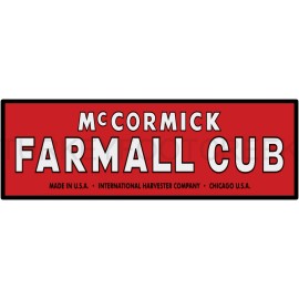 McCormick Farmall Cub 6" x 18" Metal Sign