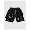 SHENHE Men's Y2k Goth Shorts 2 in 1 Mesh Basketball