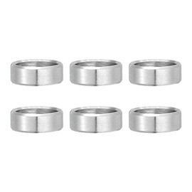 PATIKIL 6 Pcs Stainless Steel Spacers, 8mm ID x 10mm OD x 3mm Height 304 Stainless Steel Bushing Screw Standoff Unthreaded Round Spacer for 5/16" M8 Screws Bolts Nuts
