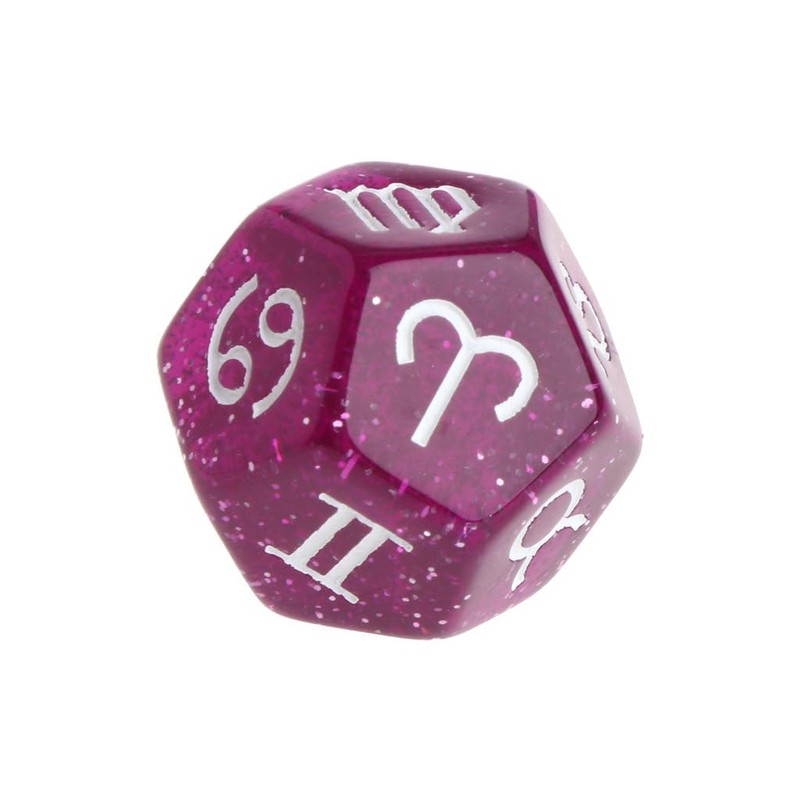 YUNAWU Multicolor 12 Sided Resin Dice Astrology Tarot Constellation Divination