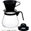 iwaki(イワキ) 耐熱ガラス コーヒー ドリップポット レンジ ブラック 1L コーヒー1000 KT7966-BK2