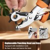 Heavy Duty Revolving Punch Plier Kit, Diyife Leather Hole Punch