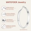 WATEFOER 5 mm Wide Hoop Earrings Gold for Women S925