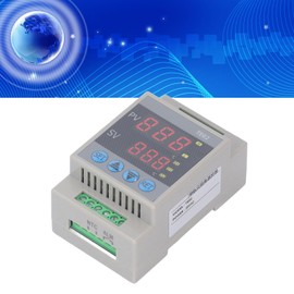 220 VAC DIN Rail Micro Temperature Controller -50°C to 120°C High Precision Digital Display Thermostat Module with Easy Operation and 2 Control Modes for Heating