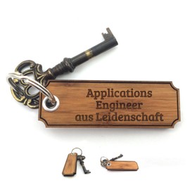 Mr. & Mrs. Panda Schlüsselanhänger Applications Engineer - Geschenk, Gratulation, Gravur, Schenken, Abschluss, Schlüsselanhänger aus Holz,