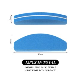 12 Pieces of Mini Sponge Squatting, Manicure Tools, Nail Polishing Tools, Nail Polishing Files